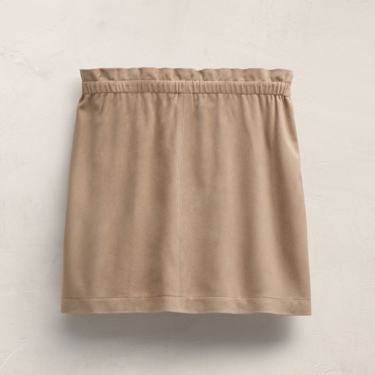 Suede Mini Skirt in Grout | James Perse Los Angeles