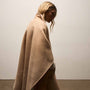 Suede Shearling Poncho In Light Caramel | James Perse Los Angeles