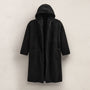 Long Suede Hooded Jacket in Black | James Perse Los Angeles