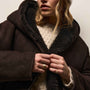Long Suede Hooded Jacket in Kona | James Perse Los Angeles