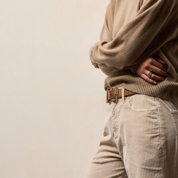 Corduroy Straight Leg Pant in Stone Pigment | James Perse Los Angeles