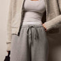 Cozy Wide Leg Sweat Pant  in Heather Grey | James Perse Los Angeles