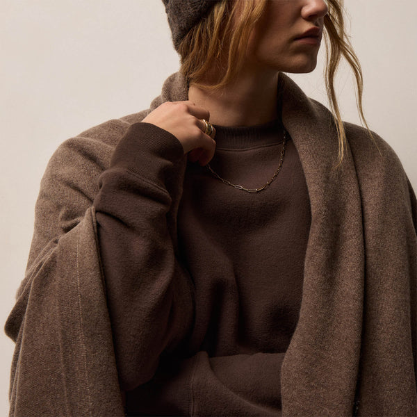 Cozy Fleece Crew in Porcupine | James Perse Los Angeles