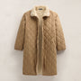 Long Nylon Quilted Coat in Toffee/Ivory | James Perse Los Angeles