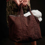 Small Canvas Tote in Dark Plum | James Perse Los Angeles
