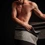 Wide Stripe Beach Towel In Fog/Slate | James Perse Los Angeles