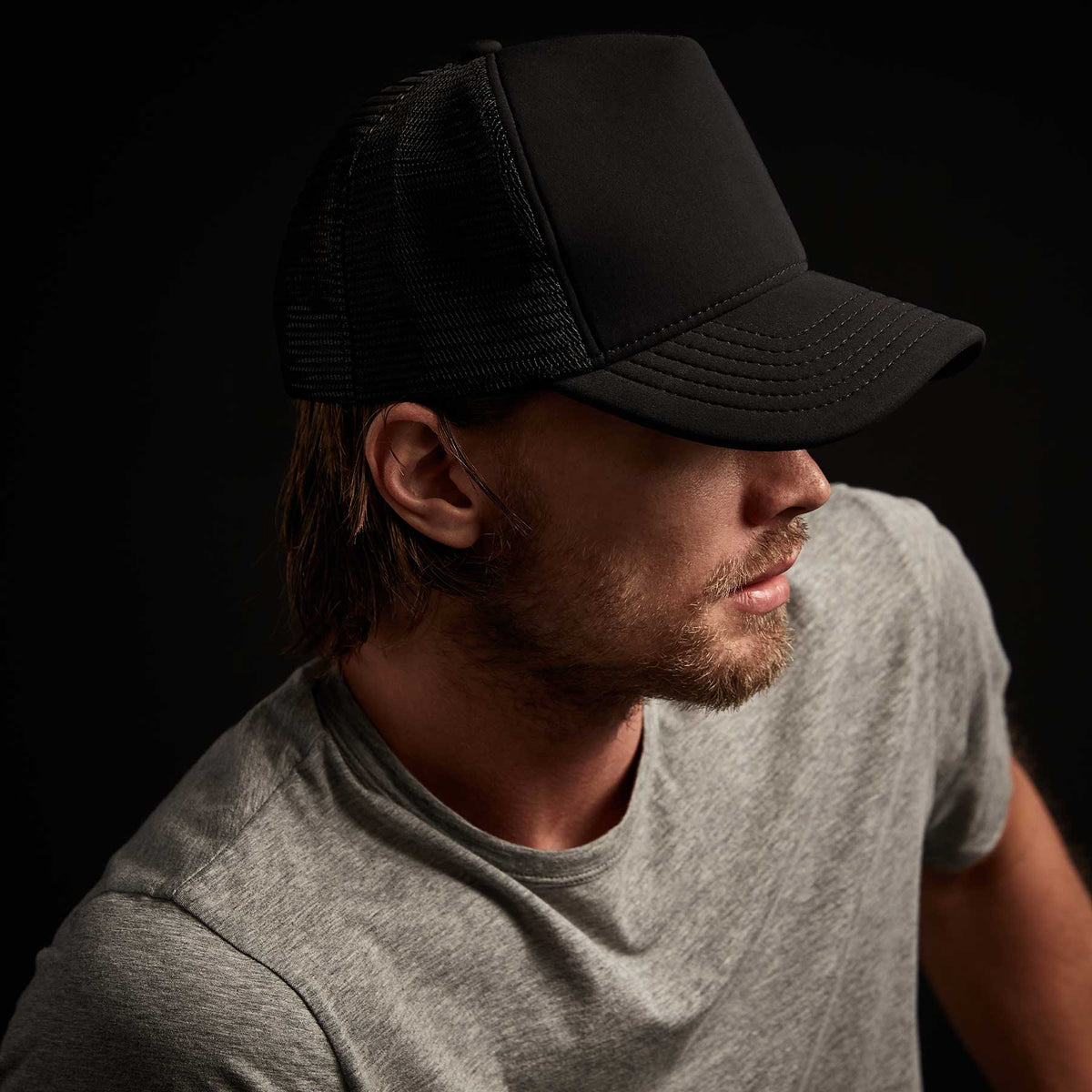 Scuba Trucker Hat In Black | James Perse Los Angeles / Mens
