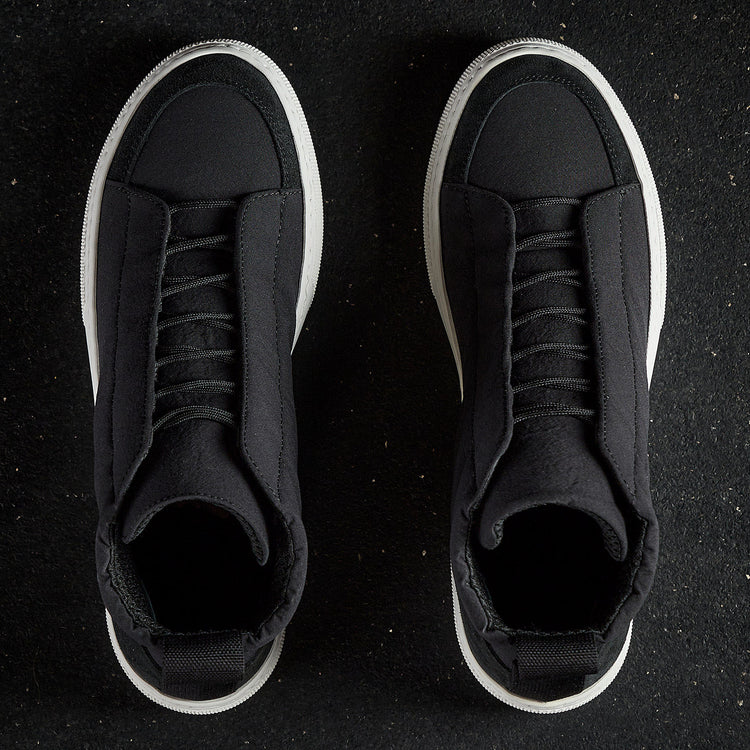 Solstice High Top Skate Sneaker in Black/Black | James Perse Los Angeles