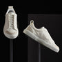 Solstice Low Top Skate Sneaker in White/Taupe | James Perse Los Angeles
